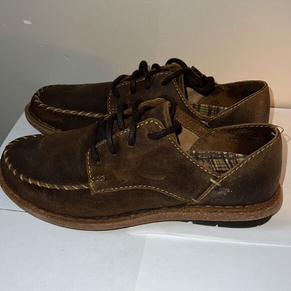 BORN Brown Thyra Distressed Leather Lace Up Shoes-7.5 - Picture 3 of 8